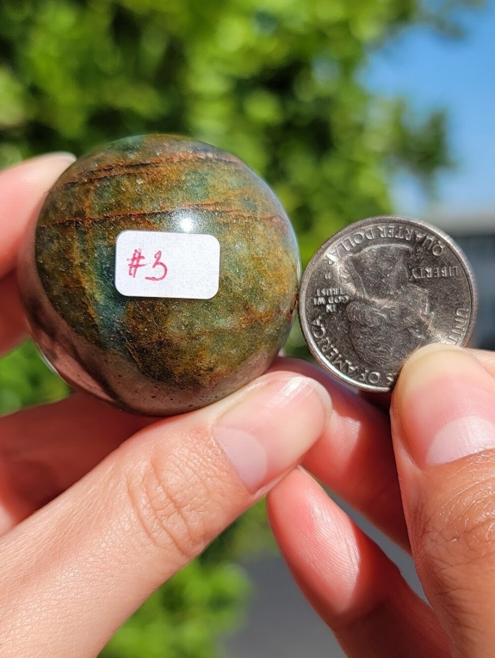 (#3) NEW 40MM - 90G RAINBOW AVENTURINE SPHERE